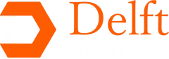 Delft Consulting logo Medium Inverted for dark background
