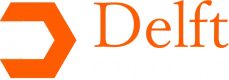 Delft Consulting logo Medium Inverted for dark background